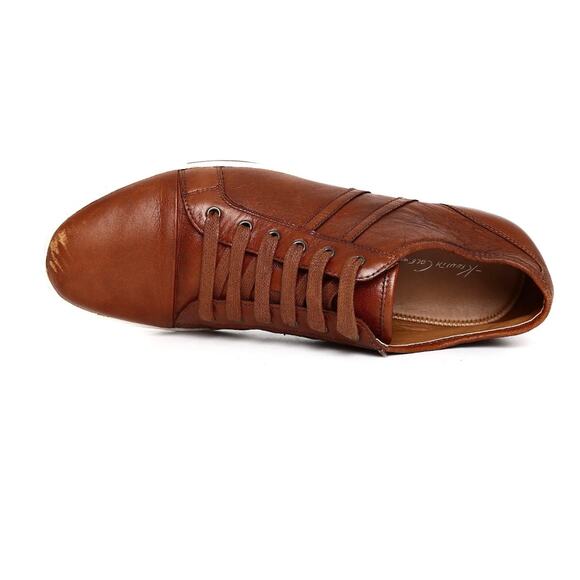 Kenneth Cole New York Get Down 2 It Leather Sneaker Brown Men Size 12M N2707* - Picture 2 of 12